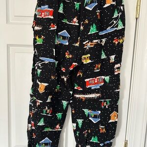 Old Navy Black Festive Scene Joggers I Love Snow